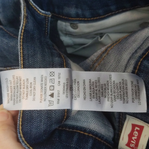 Child Size 8 Levi's 514 Slim Straight Jeans - Picture 3 of 6